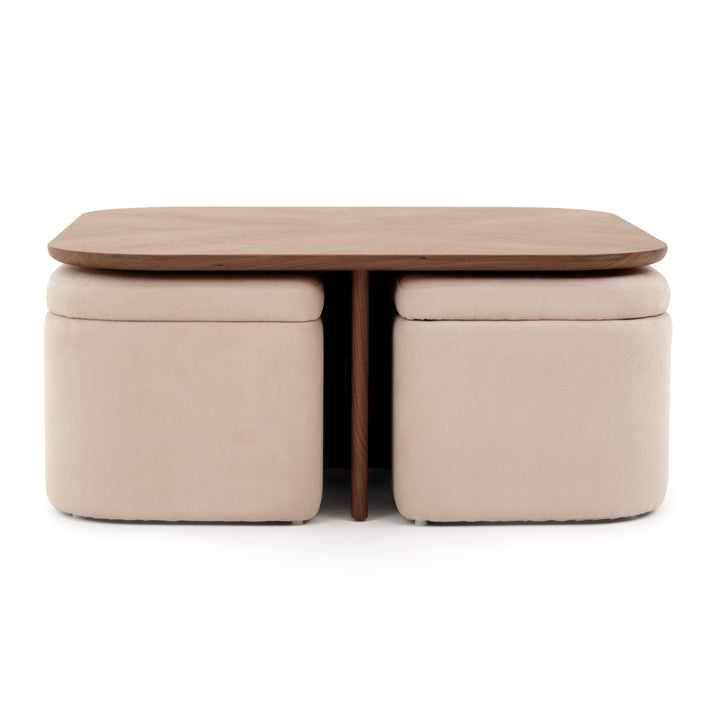 Norna Coffee Table with Storage Dark Brown