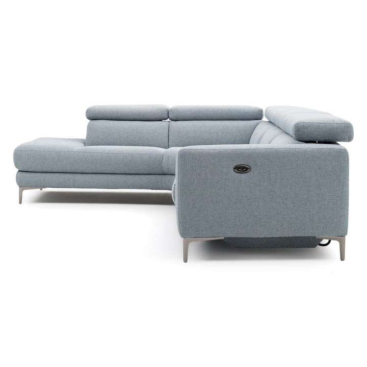 Emilia Reclining Sectional Sofa Light Blue