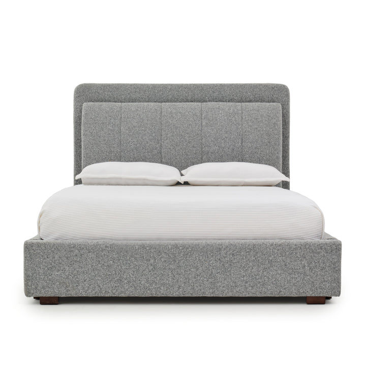 Elisha Fabric Queen Bed Dark Grey