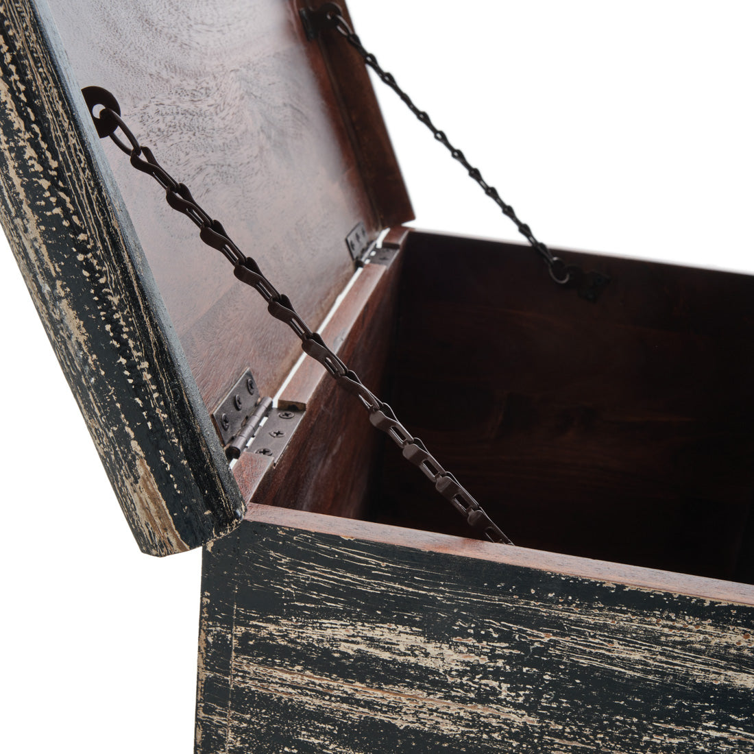 Navya Wood Accent Table Dark Grey
