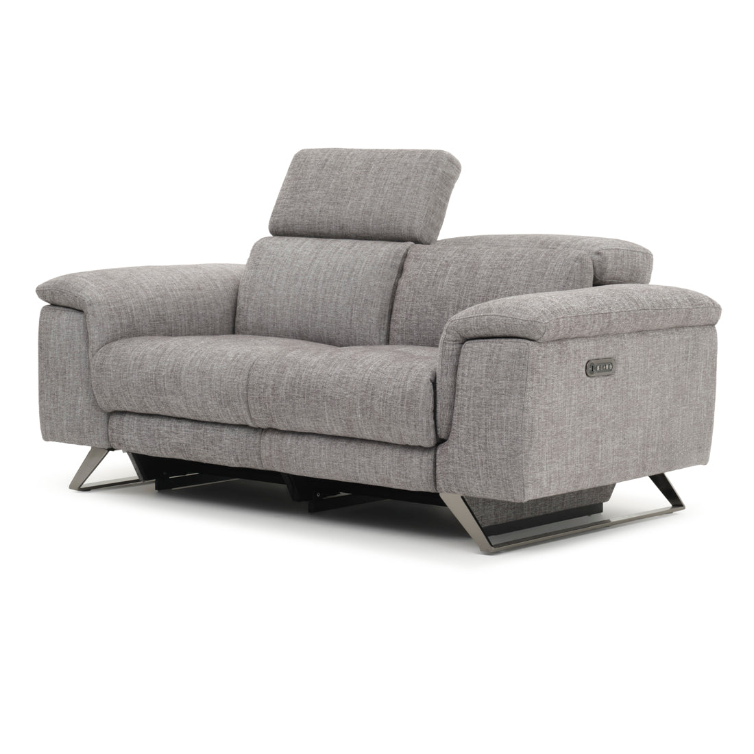 Warren Fabric Reclining Loveseat Dark Grey