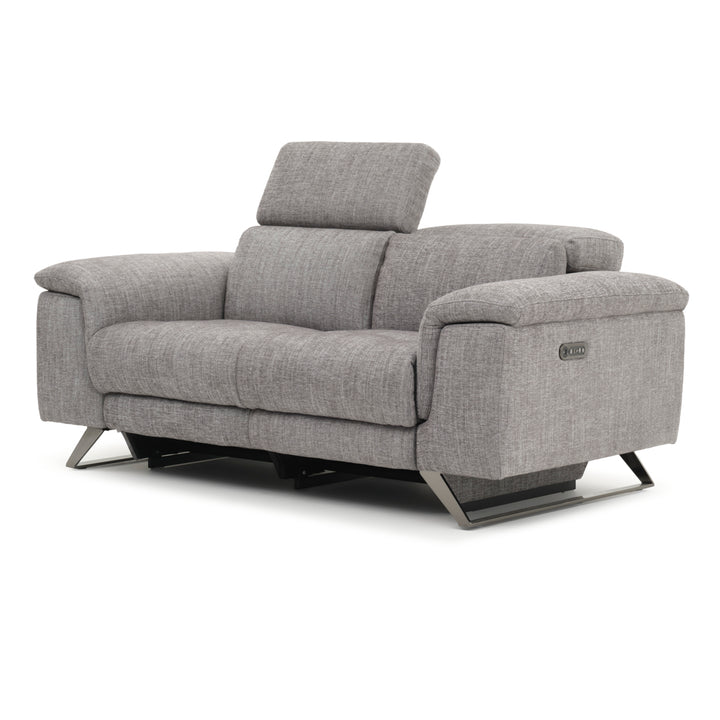 Warren Fabric Reclining Loveseat Dark Grey