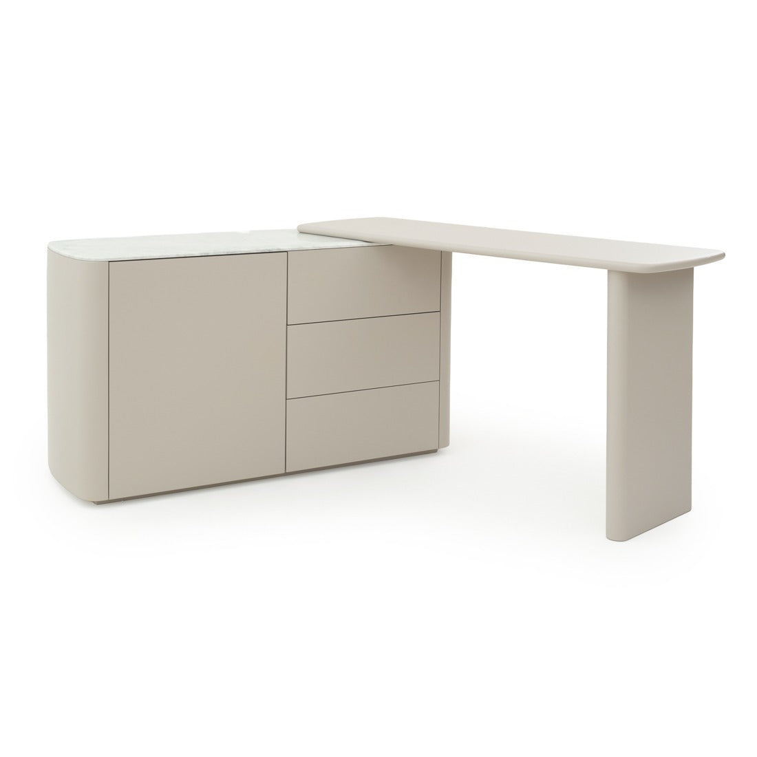 Wissam 3-Drawer Dresser Light Grey