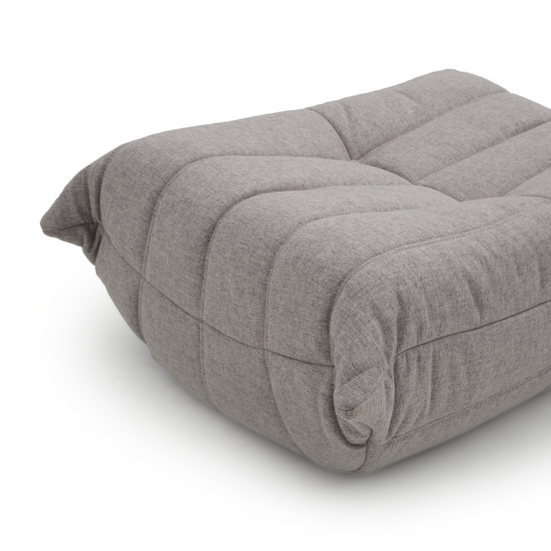 Ean Fabric Ottoman Light Grey