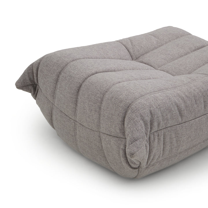 Ean Fabric Ottoman Light Grey