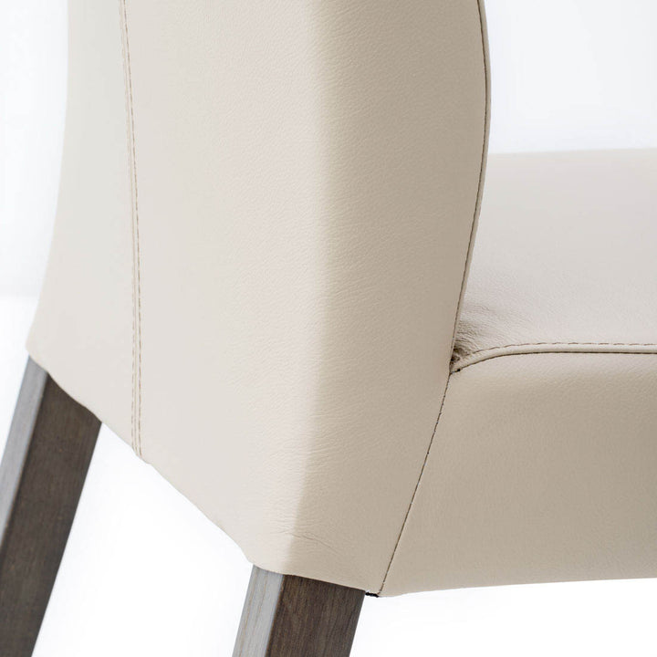 Jennifer Leather Chair Beige