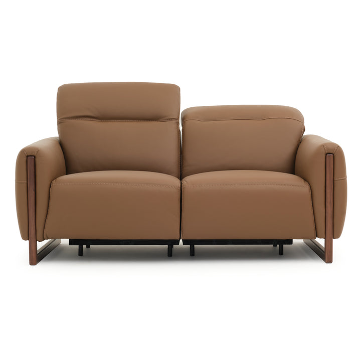 Embra Leather Reclining Loveseat Dark Brown