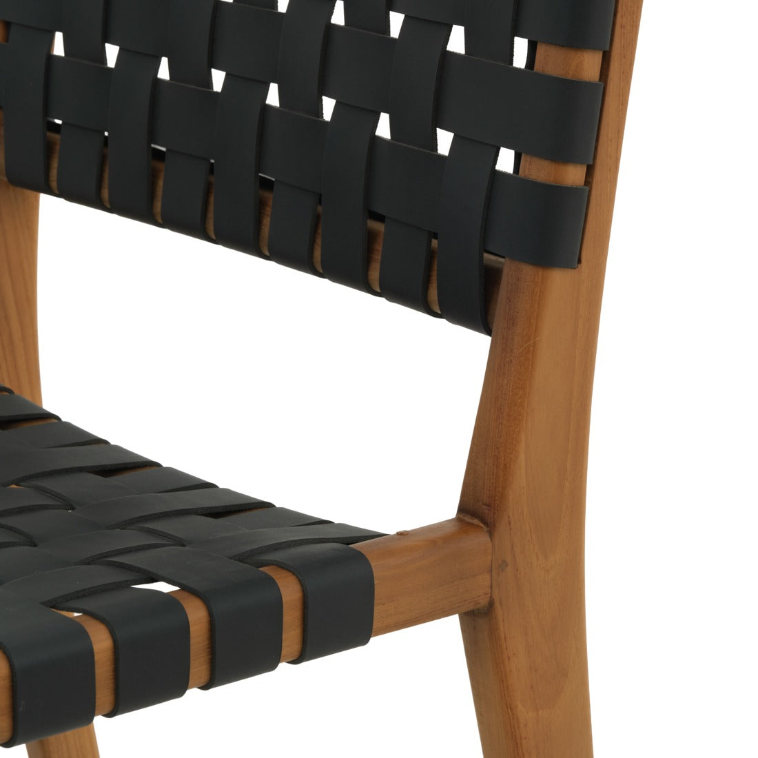 Santina Leather Chair Black
