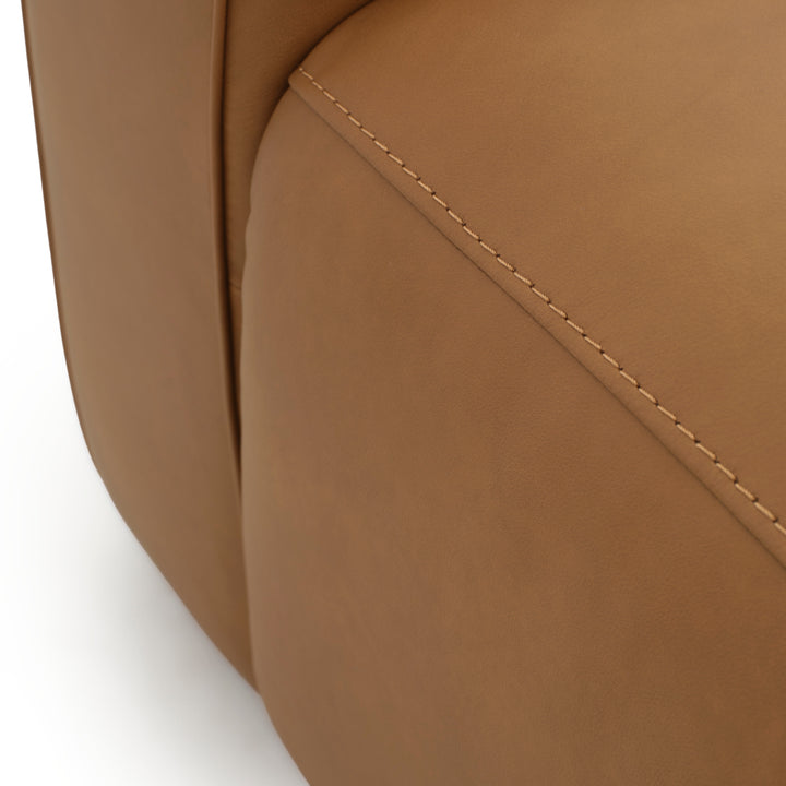 Nikolai Leather Reclining Sofa Cognac