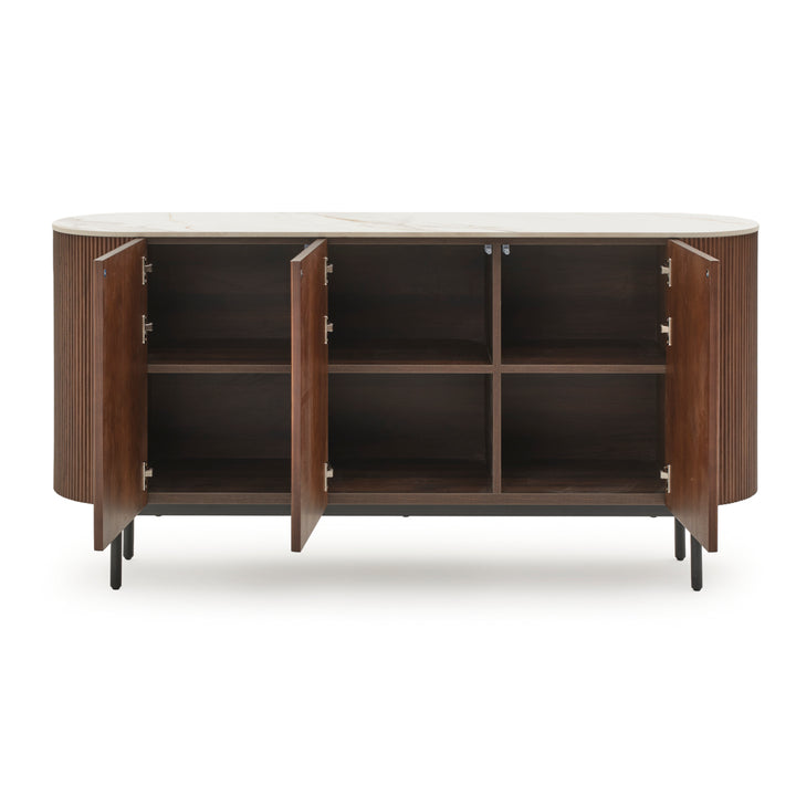 Esmeralda Wood Sideboard Dark Brown