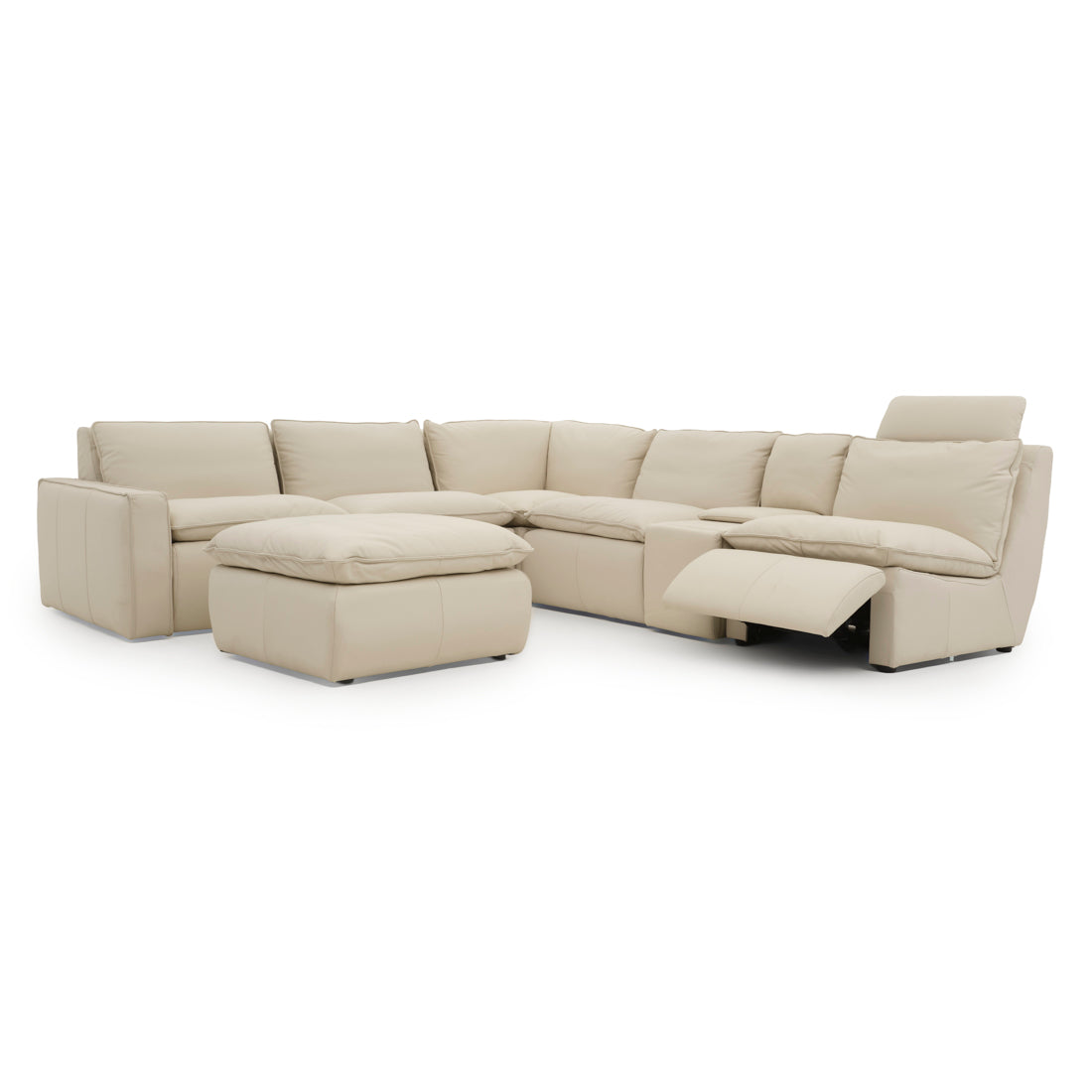 Nadyna Leather Modular Set Beige