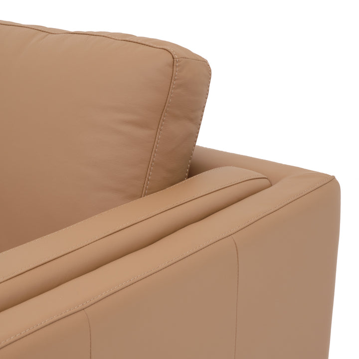 Everly Leather Loveseat Cognac