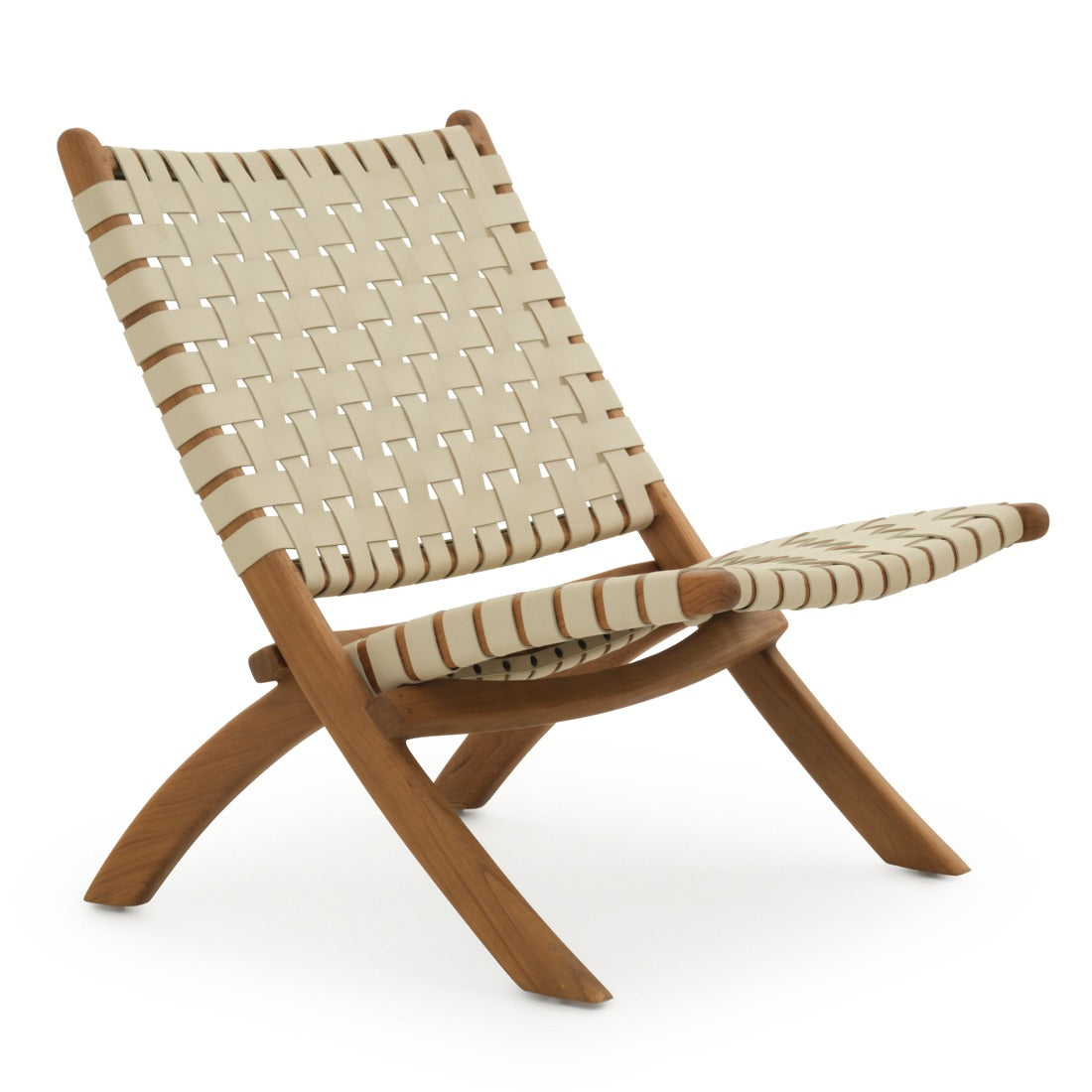 Santina Leather Accent Chair Off White