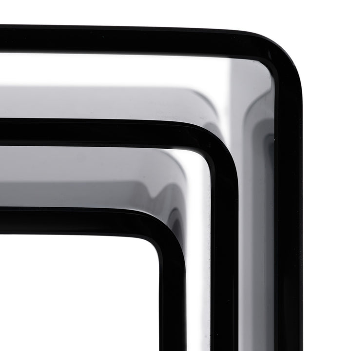 Wenzel Glass Nesting Table Dark Grey