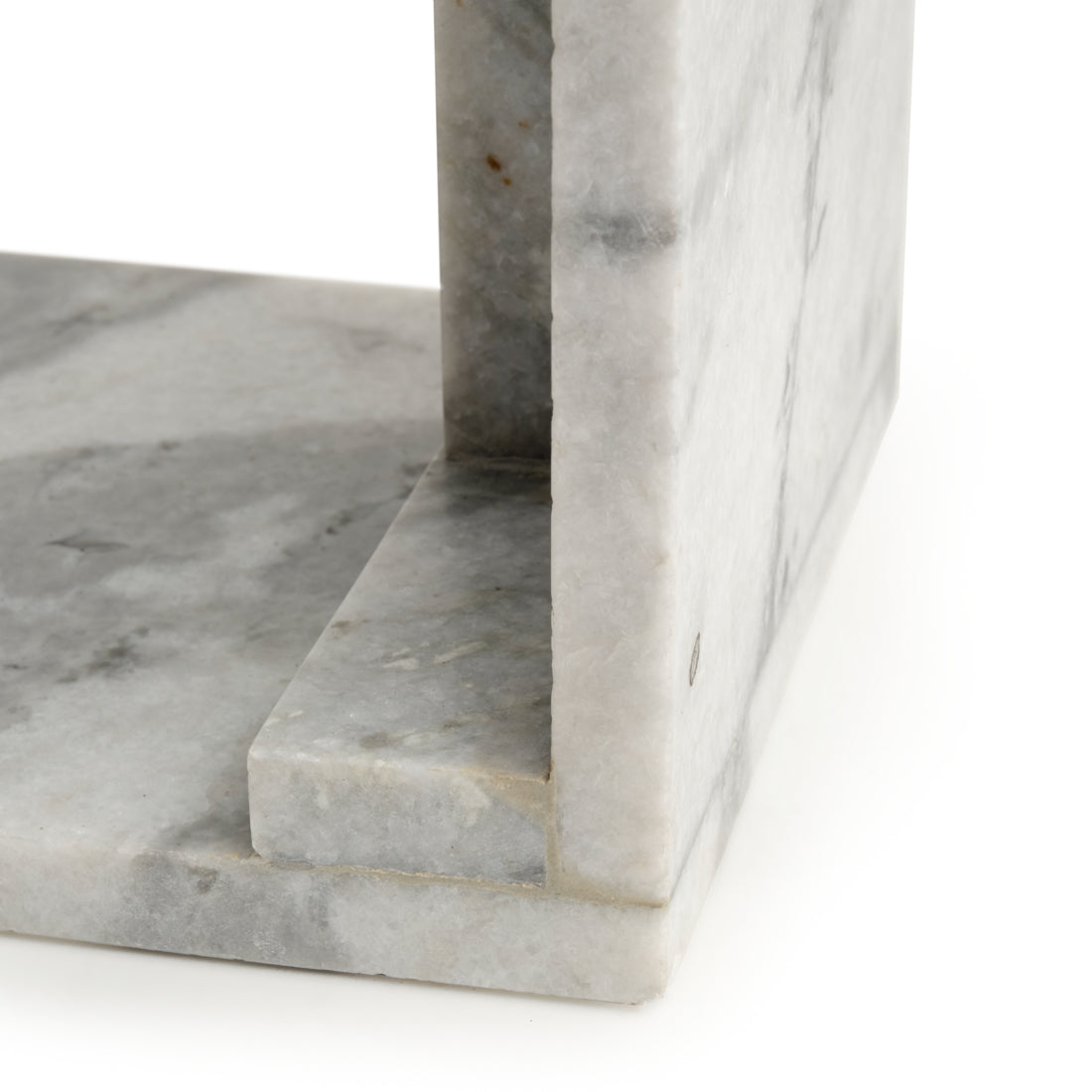 Neville Marble Accent Table White