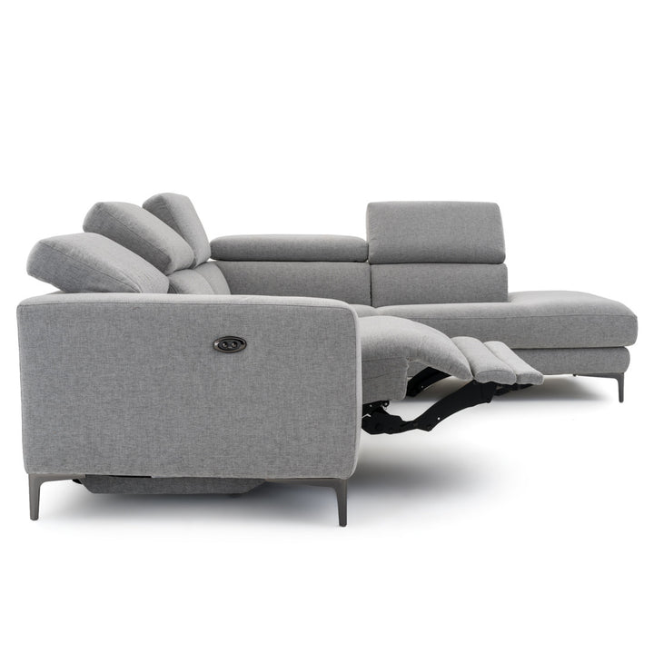 Emilia Reclining Sectional Sofa Light Grey