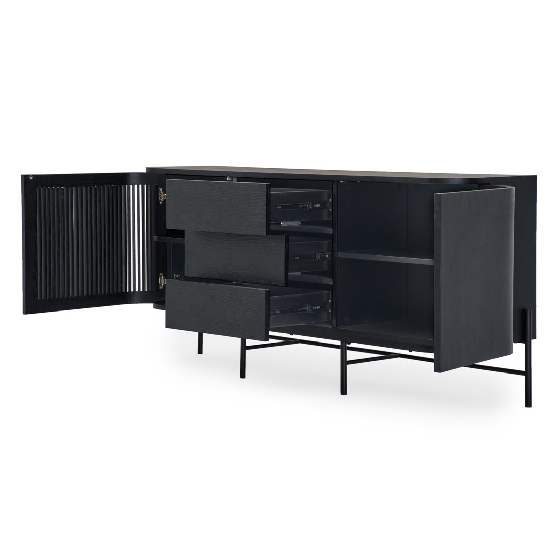 Easton Wood Sideboard Black