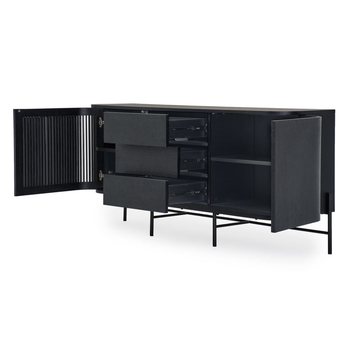 Easton Wood Sideboard Black