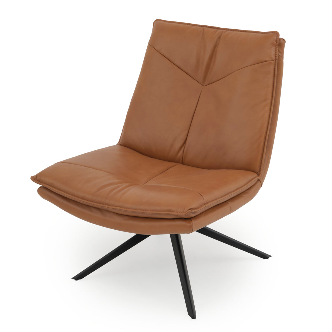 Nakoa Swivel Accent Chair Cognac