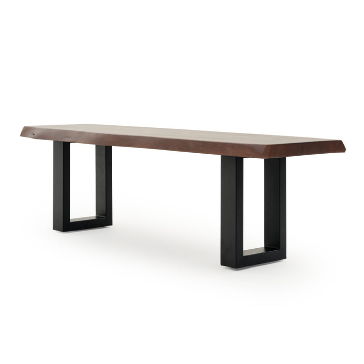 Noema Wood Bench Dark Brown