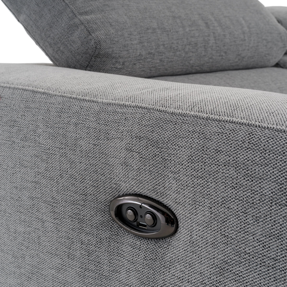 Emilia Reclining Sectional Sofa Light Grey
