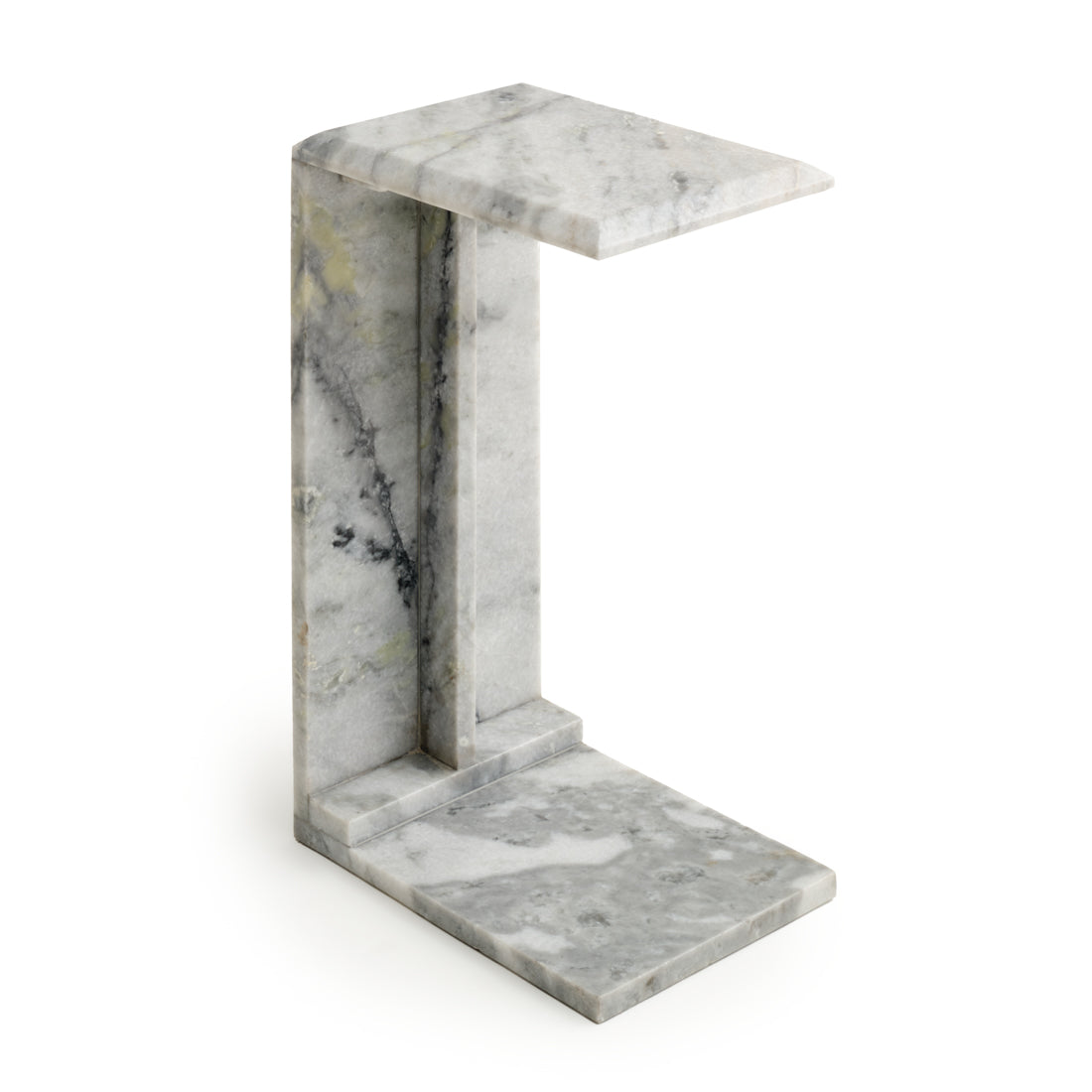 Neville Marble Accent Table White