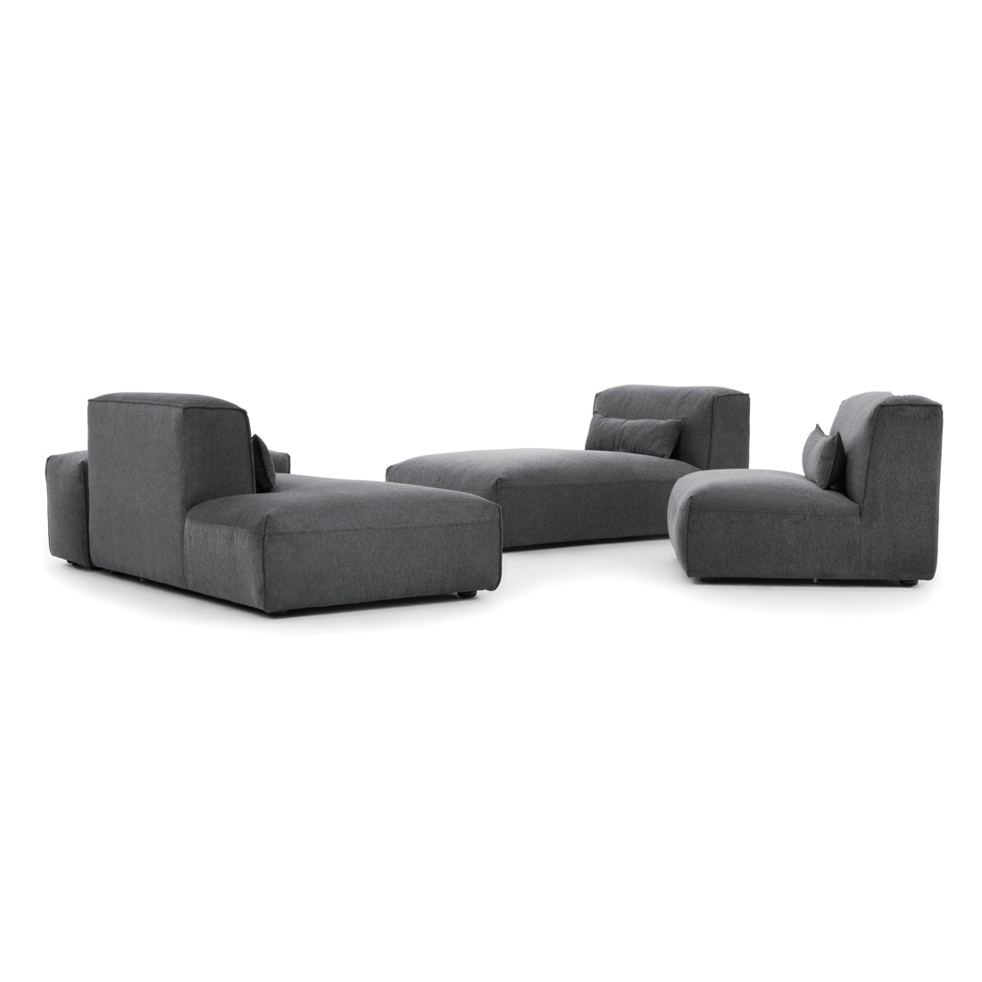 Ellemia Fabric Modular Set Dark Grey