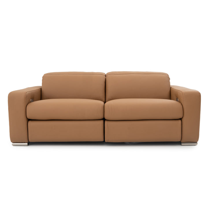 Whitmore Leather Reclining Sofa Cognac