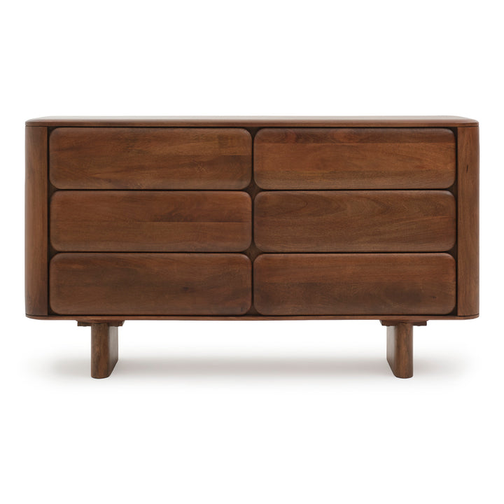 Nesta 6-Drawer Dresser Dark Brown