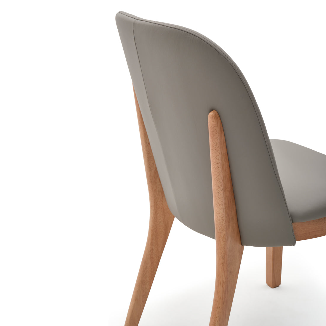 Evy Leather Chair Dark Grey
