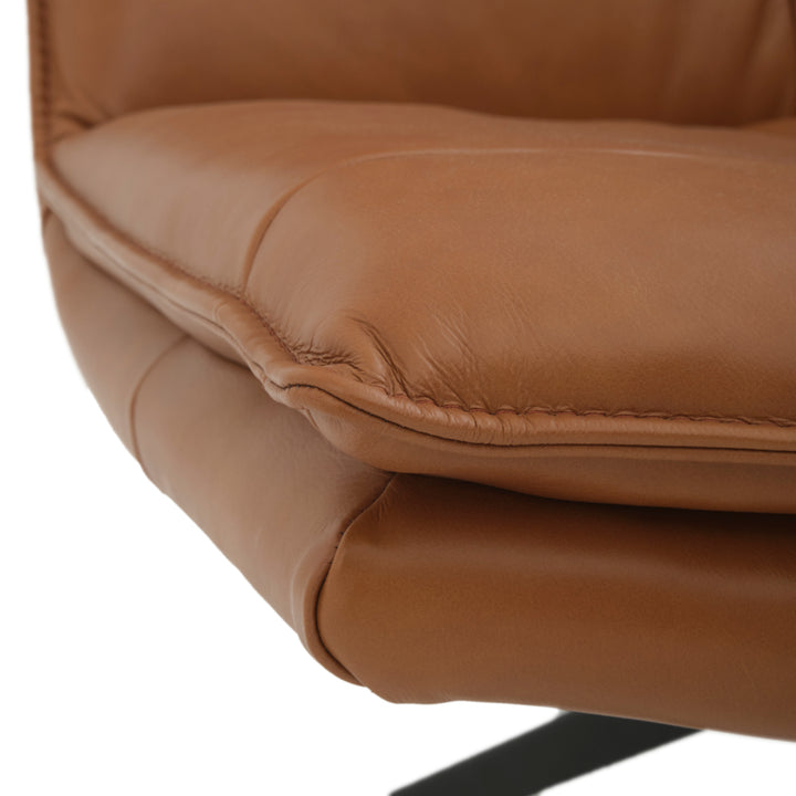 Nakoa Swivel Accent Chair Cognac