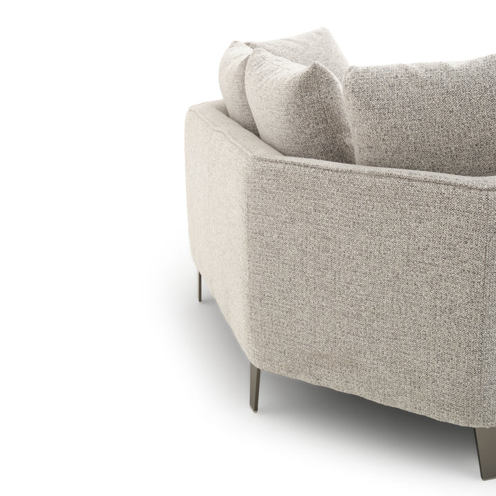 Wester Fabric Loveseat Black & White