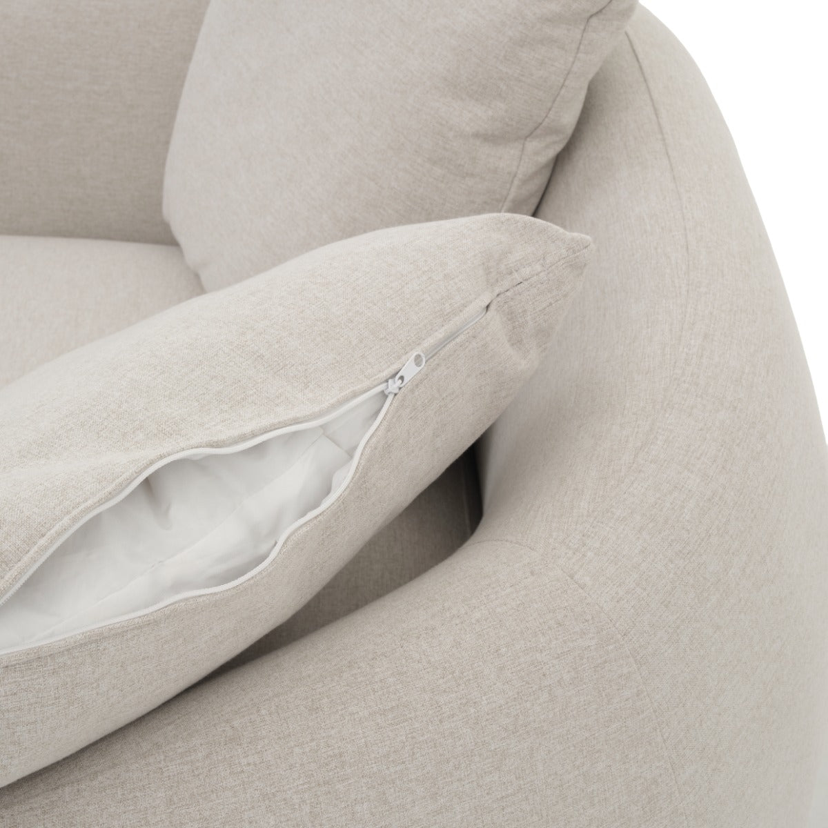 Elinda Fabric Accent Chair Beige