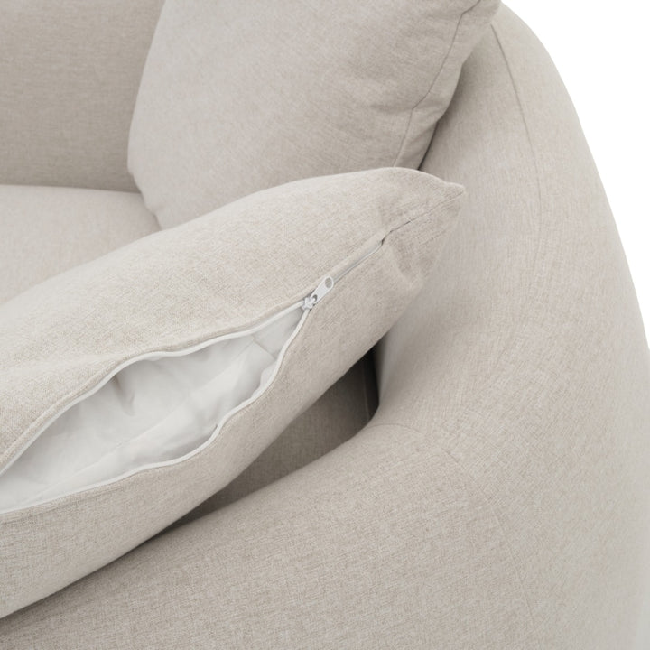 Elinda Fabric Accent Chair Beige