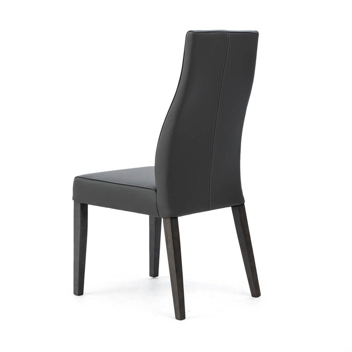 Jennifer Leather Chair Dark Grey