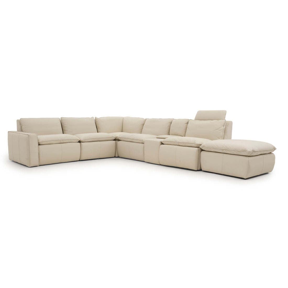 Nadyna Leather Modular Set Beige