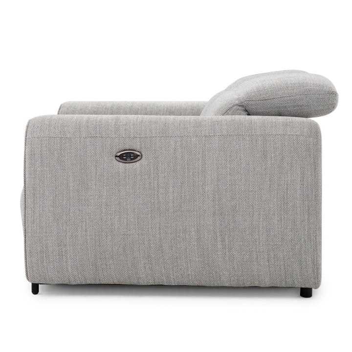 Wilnoir Fabric Reclining Loveseat Light Grey