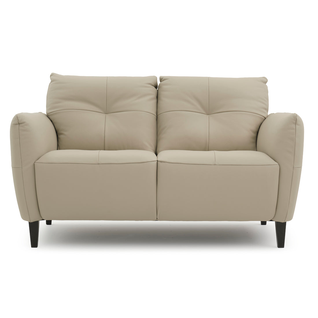 Wessa Leather Loveseat Beige