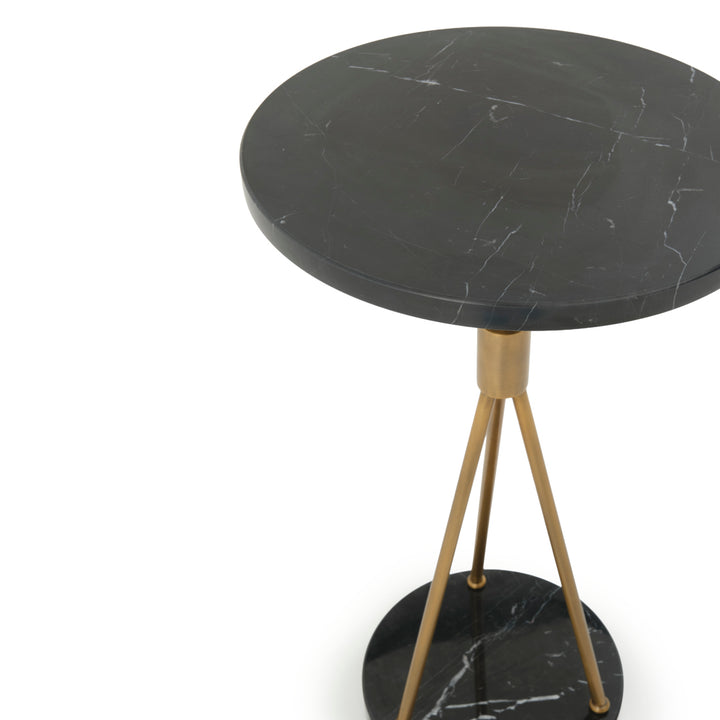 Wasaga Marble Accent Table Black