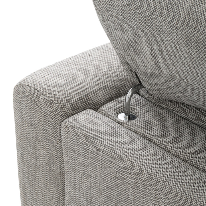 Wilnoir Fabric Reclining Sofa Light Grey