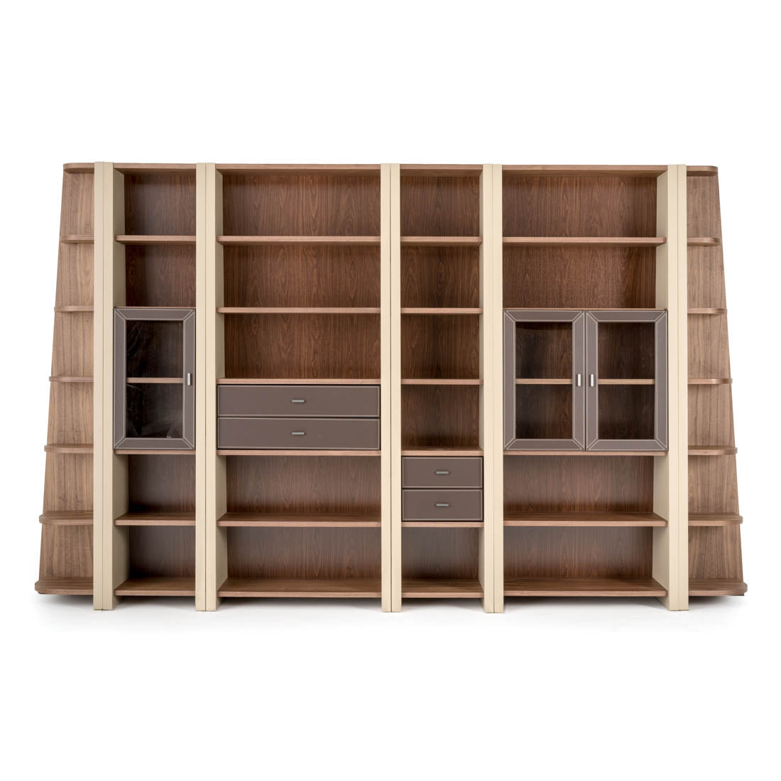 Neghan Wood Bookcase Dark Brown
