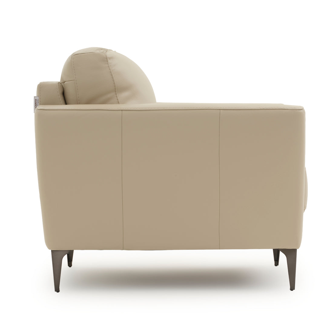 Elbertina Leather Accent Chair Beige