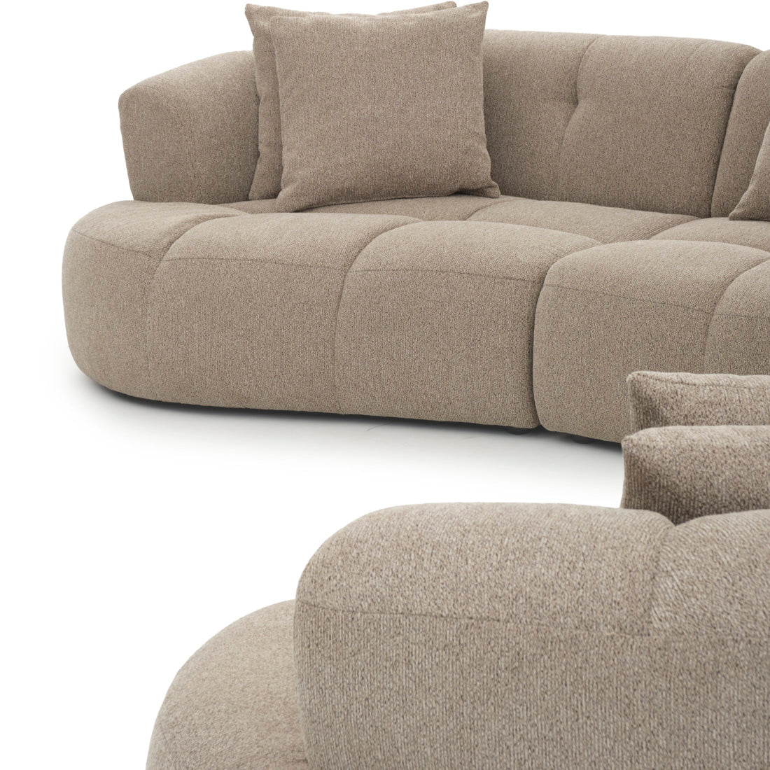 Edwina Fabric Modular Set Taupe