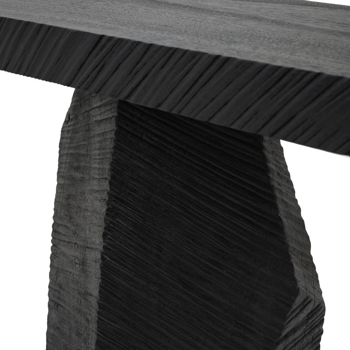 Welta Wood Console Table Black