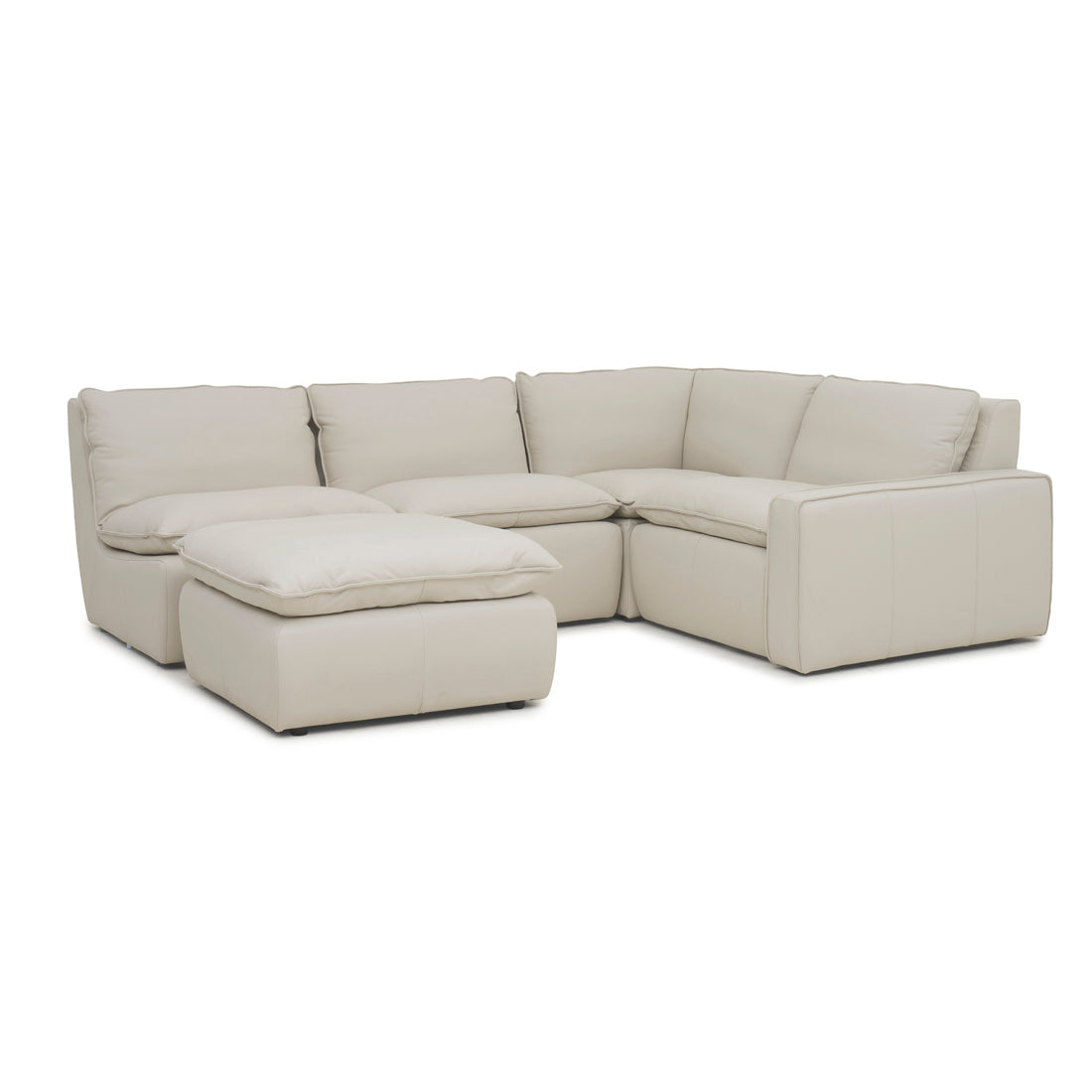 Nadyna Leather Modular Set Beige