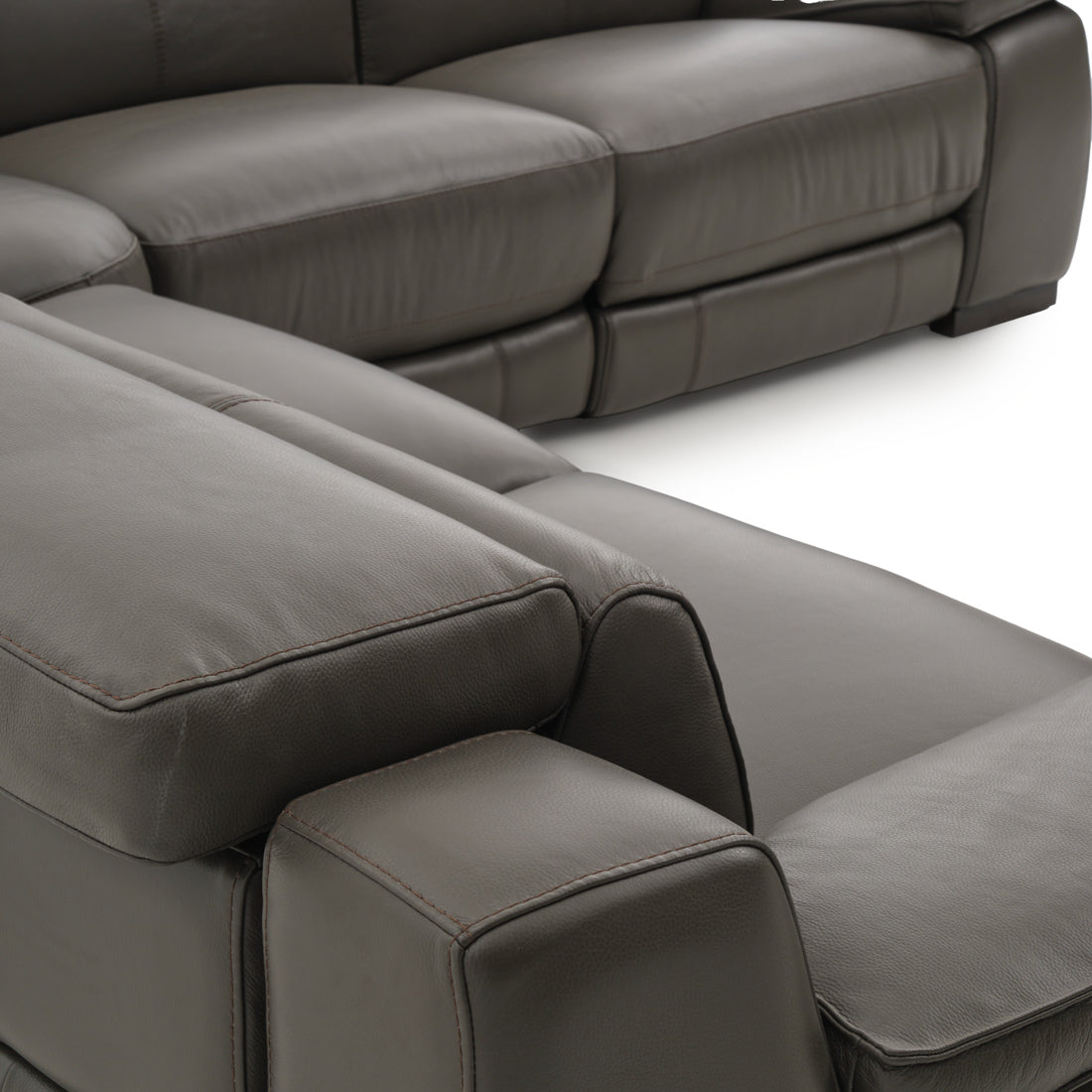 Nova Reclining Sectional Sofa Dark Grey