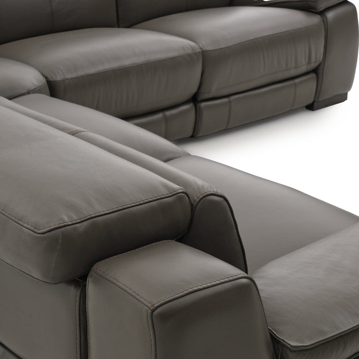 Nova Reclining Sectional Sofa Dark Grey
