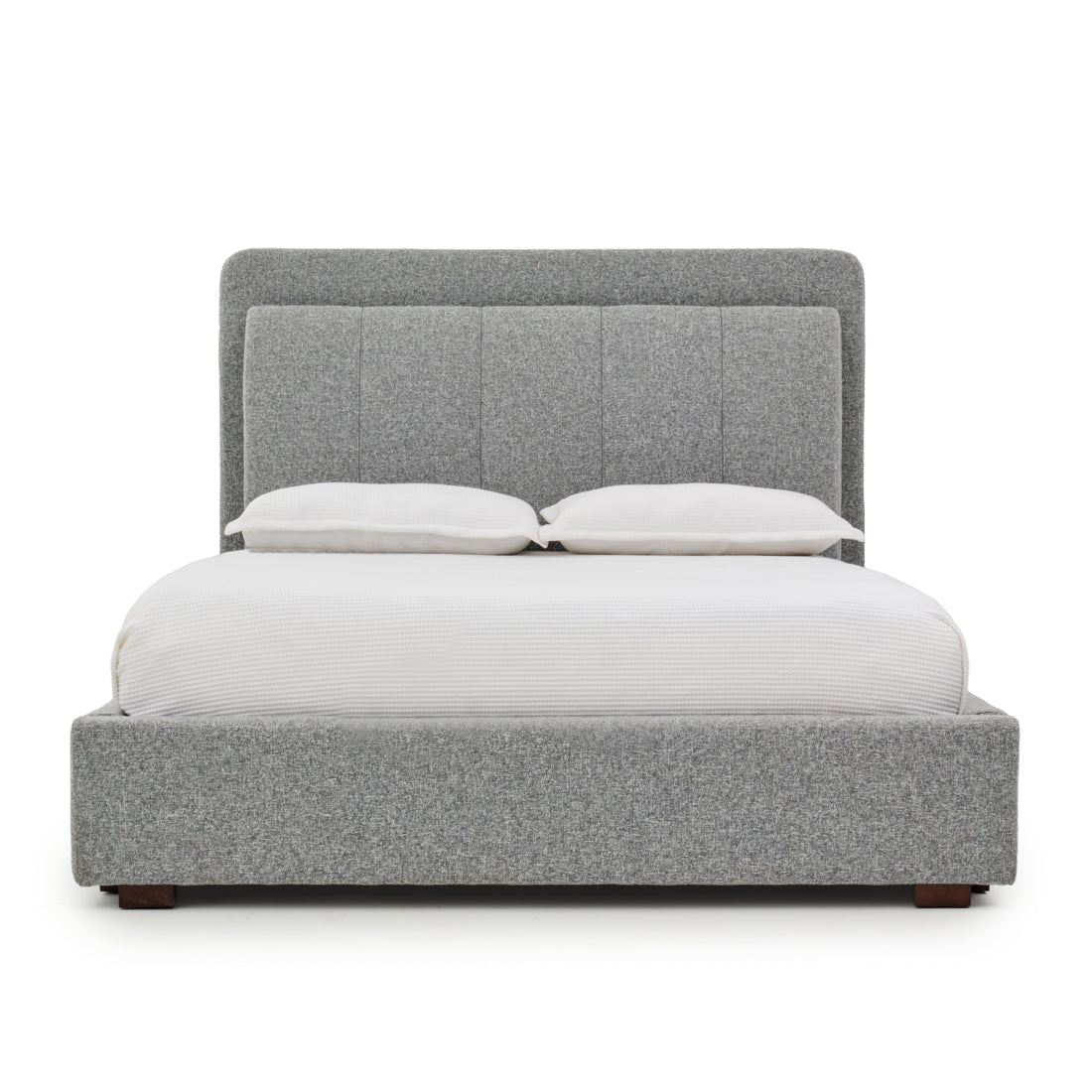 Elisha Fabric King Bed Dark Grey