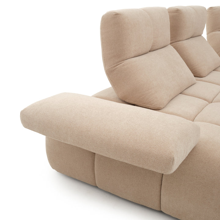 Nerida Fabric Sectional Sofa Beige