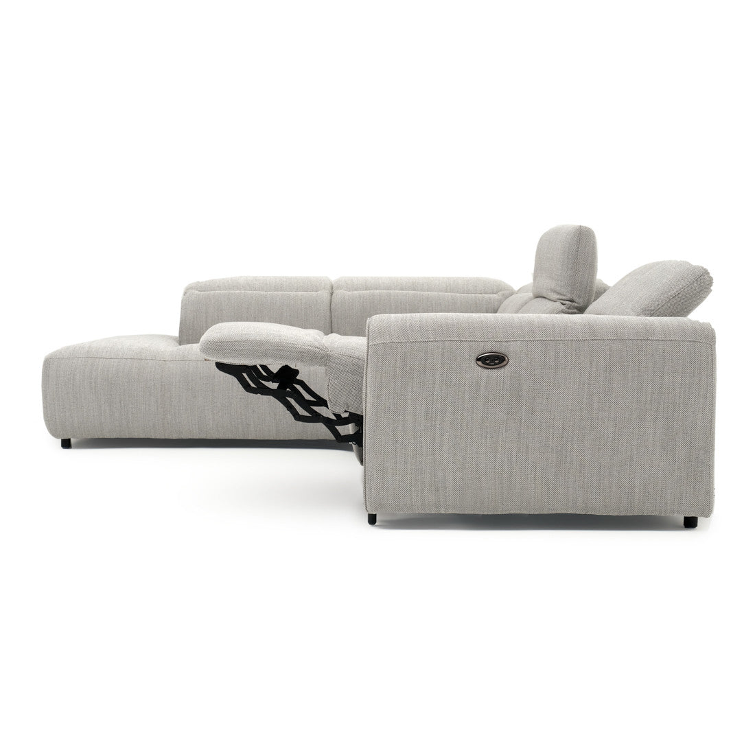 Wilnoir Reclining Sectional Sofa Light Grey